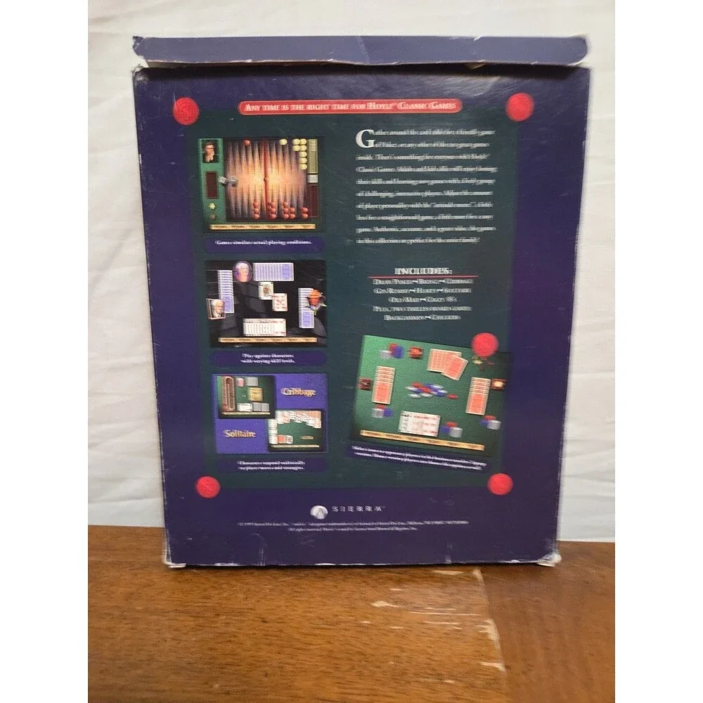 Hoyle Classic Games Card Games PC Big Box Complete in Box